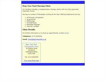 Tablet Screenshot of clinic.peartreeyard.co.uk